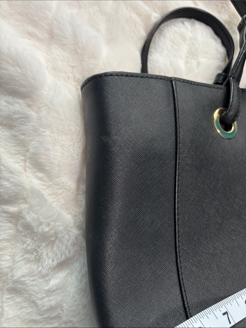 Michael Kors Black Saffiano Tote with Gold Hardware - Picture 4 of 12